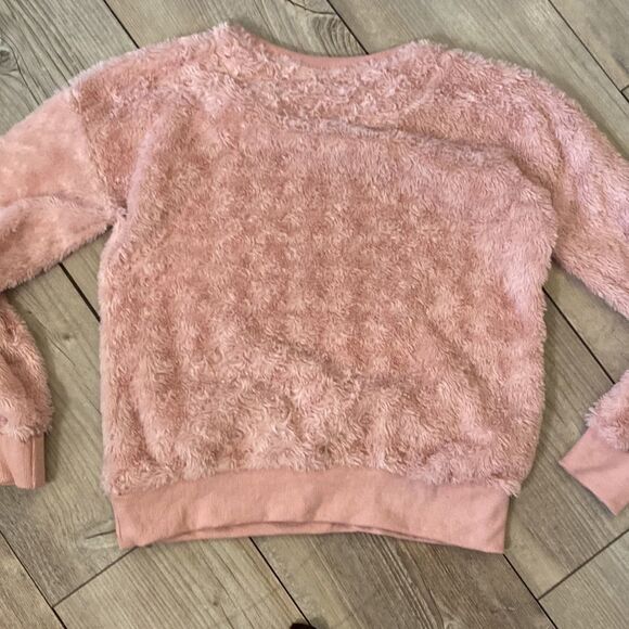 Small Pink Knapp Studios Fuzzy Sweatshirt Womens - Picture 5 of 5